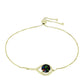 Pulsera de Plata Bañada en Oro con Ópalo negro medianoche Lega Dembi de Ëtiopía