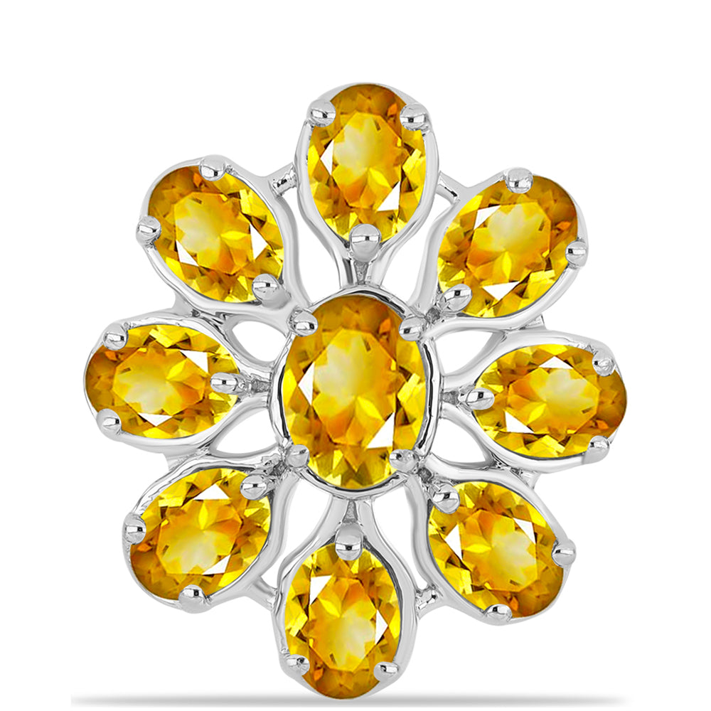Anillo de Plata con Citrino de los Montes Urales 1 