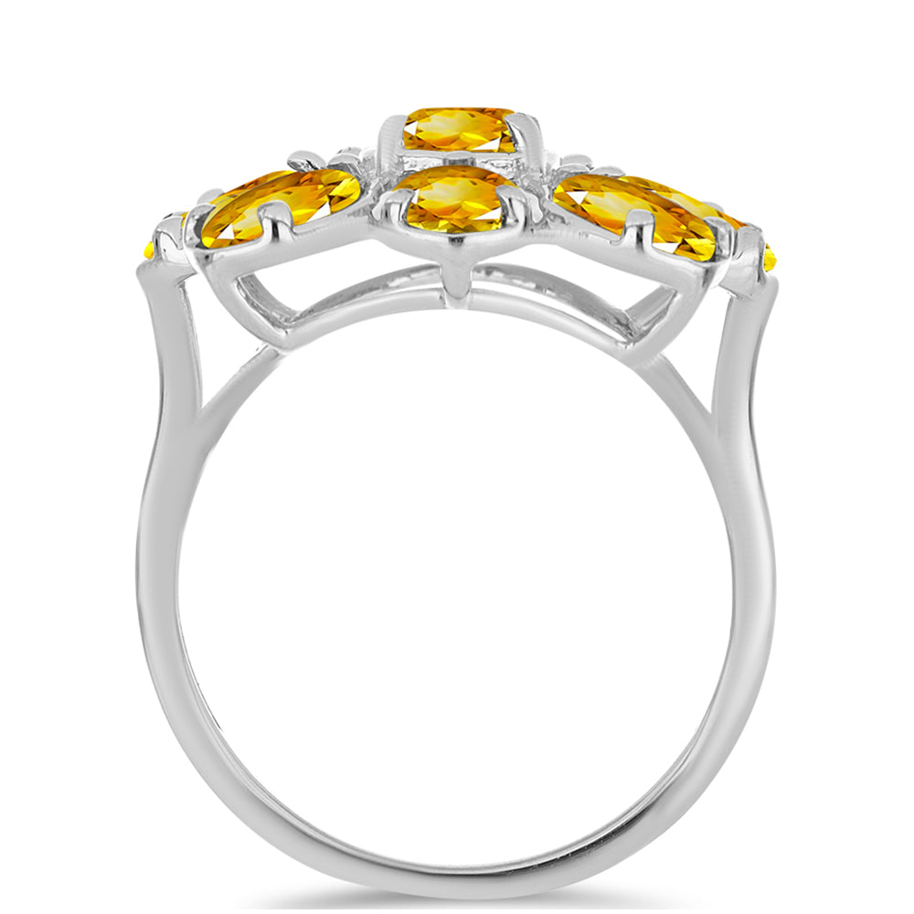 Anillo de Plata con Citrino de los Montes Urales 2 