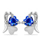 Pendientes de Plata con Zafiro Azul Australiano