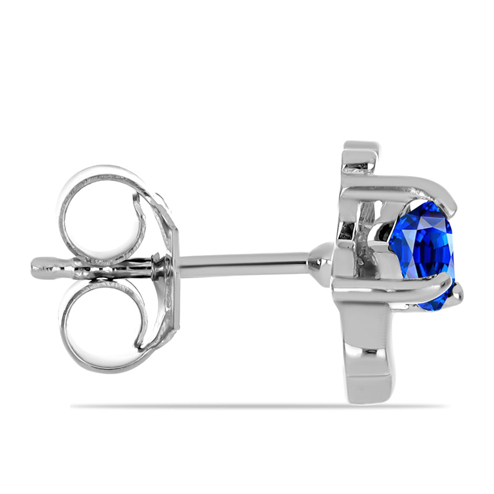 Pendientes de Plata con Zafiro Azul Australiano 2 