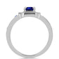 Anillo de Plata con Zafiro Azul Australiano y Topacio Blanco