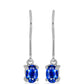 Pendientes de Plata con Zafiro Azul Australiano