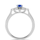 Anillo de Plata con Zafiro Azul Australiano y Topacio Blanco