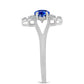Anillo de Plata con Zafiro Azul Australiano y Topacio Blanco