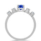 Anillo de Plata con Zafiro Azul Australiano y Topacio Blanco