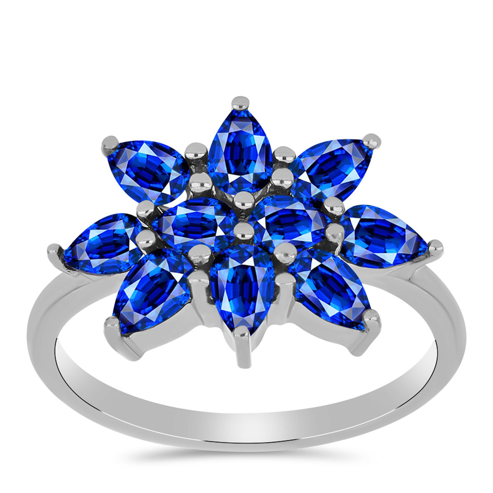 Anillo de Plata con Zafiro Azul Australiano