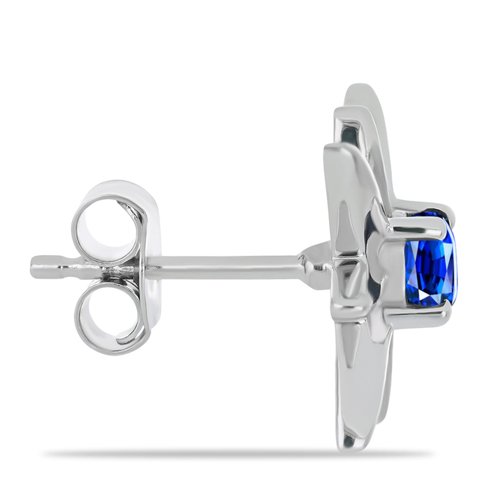 Pendientes de Plata con Zafiro Azul Australiano 2 