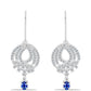 Pendientes de Plata con Zafiro Azul Australiano y Topacio Blanco