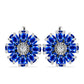 Pendientes de Plata con Zafiro Azul Australiano y Topacio Blanco