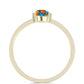 Conjunto de Plata Bañada en Oro con Turquesa Ostra ( Pendientes +Anillo +Colgante )