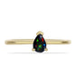 Conjunto de Plata Bañada en Oro con Ópalo negro medianoche Lega Dembi de Ëtiopía ( Pendientes +Anillo )