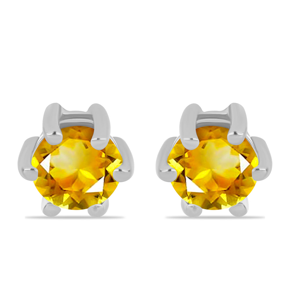 Conjunto de Plata con Citrino de los Montes Urales ( Pendientes +Anillo ) 2 
