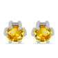 Conjunto de Plata con Citrino de los Montes Urales ( Pendientes +Anillo )