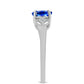 Anillo de Plata con Zafiro Azul Australiano y Topacio Blanco