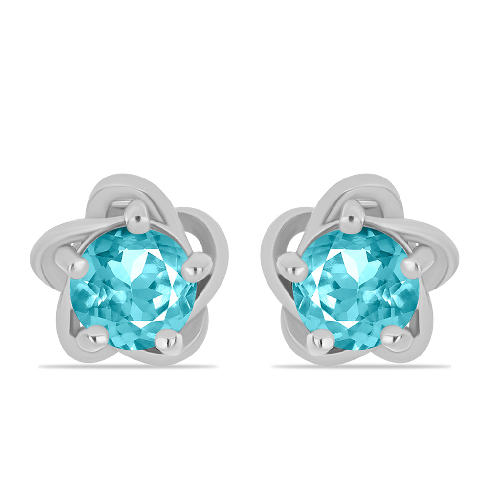 Conjunto de Plata con Cuarzo Paraiba ( Pendientes +Anillo +Colgante ) 2 