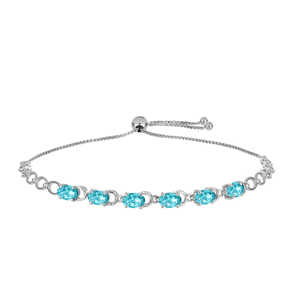 Pulsera de Plata con Cuarzo Paraiba