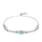 Pulsera de Plata con Cuarzo Paraiba