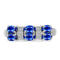 Anillo de Plata con Zafiro Azul Australiano y Topacio Blanco