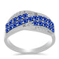 Anillo de Plata con Zafiro Azul Australiano y Topacio Blanco