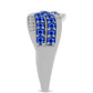 Anillo de Plata con Zafiro Azul Australiano y Topacio Blanco