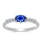 Anillo de Plata con Zafiro Azul Australiano y Topacio Blanco