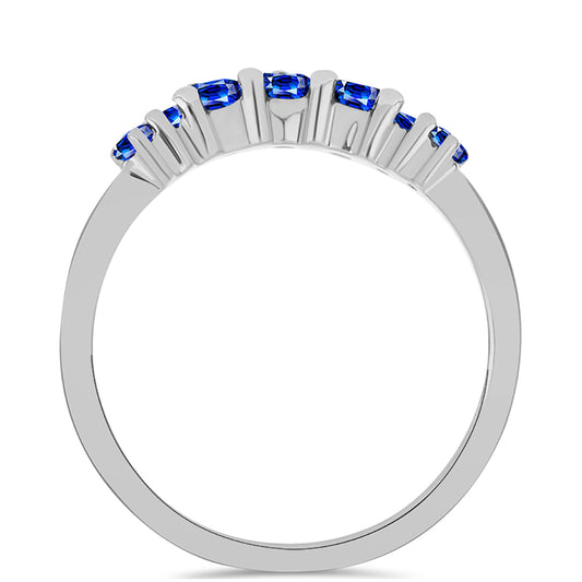 Anillo de Plata con Zafiro Azul Australiano
