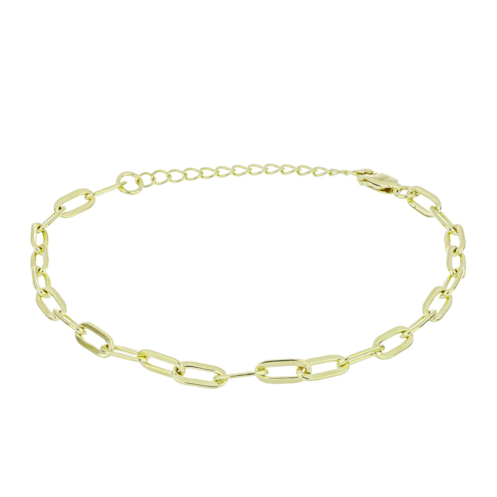 Pulsera de Plata Bañada en Oro 1 