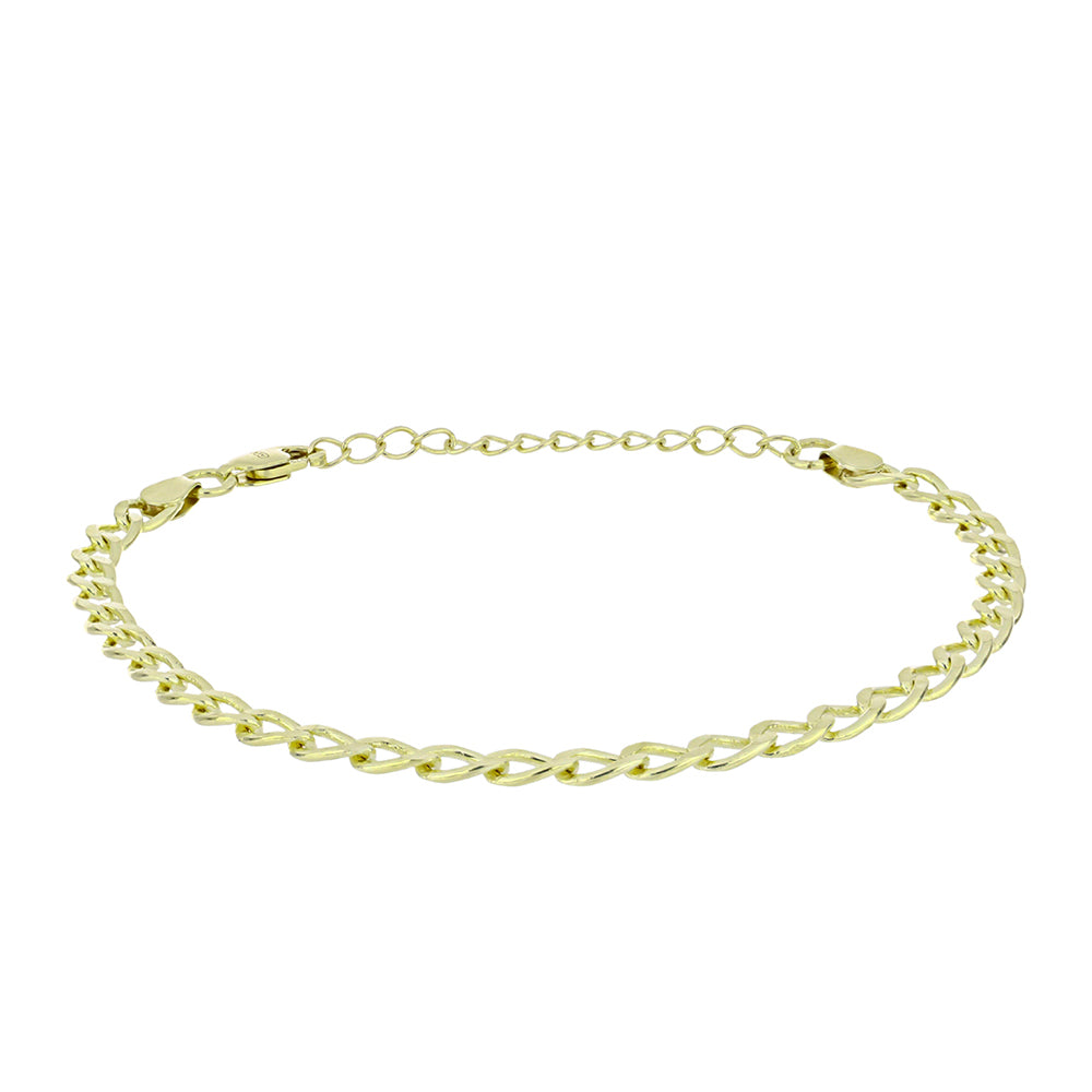 Pulsera de Plata Bañada en Oro 1 