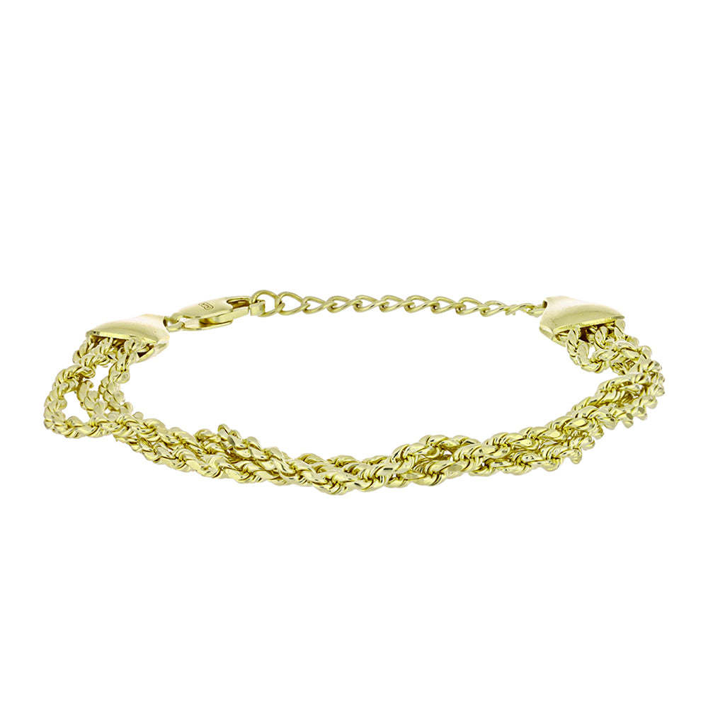 Pulsera de Plata Bañada en Oro