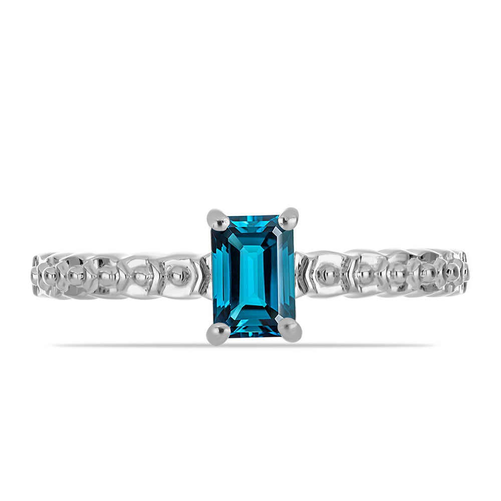 Anillo de Plata con Topacio Azul Londres 1 