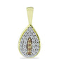 Conjunto de Plata Bañada en Oro con Diamante Champagne y Topacio Blanco ( Pendientes +Anillo +Colgante )