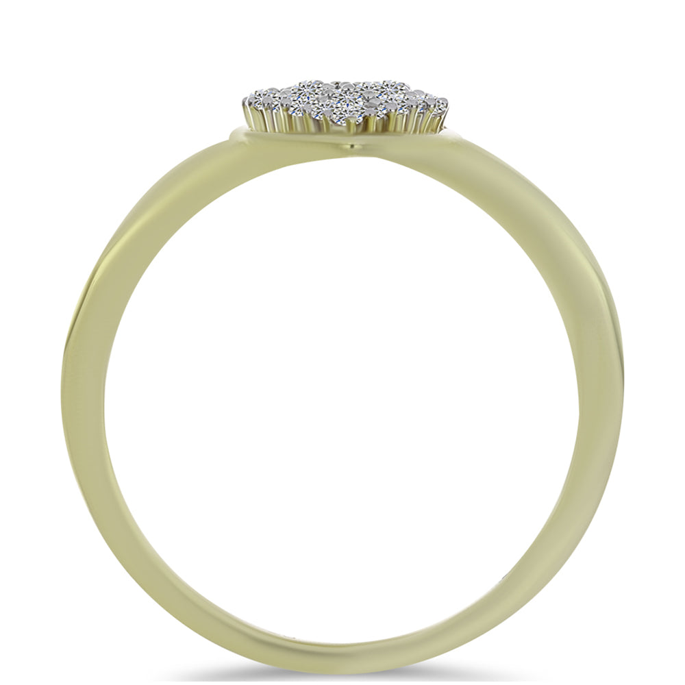 Conjunto de Plata Bañada en Oro con Diamante Champagne y Topacio Blanco ( Pendientes +Anillo +Colgante ) 6 