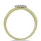 Conjunto de Plata Bañada en Oro con Diamante Champagne y Topacio Blanco ( Pendientes +Anillo +Colgante )