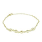Pulsera de Plata Bañada en Oro con Diamante Champagne y Diamante blanco