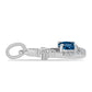 Colgante de Plata con Topacio Azul Londres y Topacio Blanco