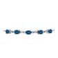 Pulsera de Plata con Topacio Azul Londres y Topacio Blanco