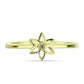 Anillo de Plata Bañada en Oro con Diamante Champagne