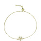 Pulsera de Plata Bañada en Oro con Diamante Champagne y Diamante blanco