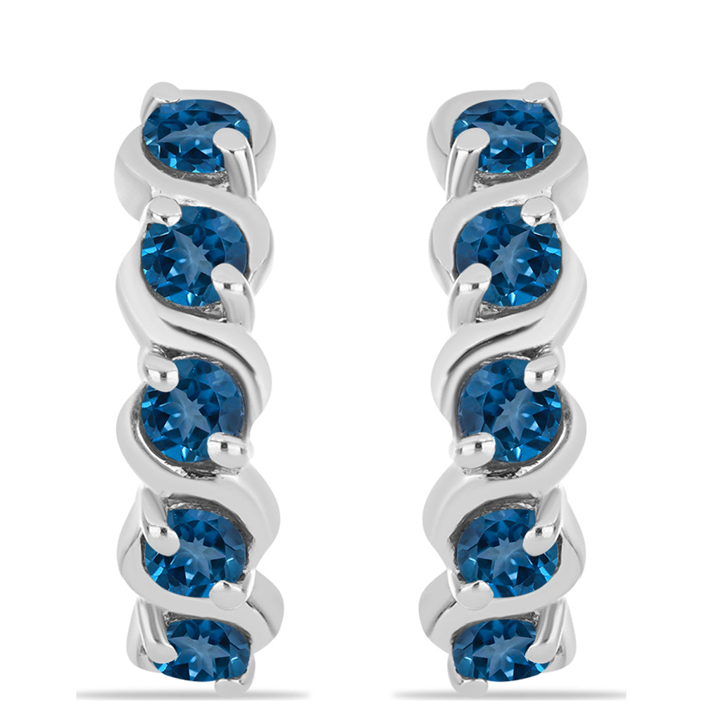 Pendientes de Plata con Topacio Azul Londres