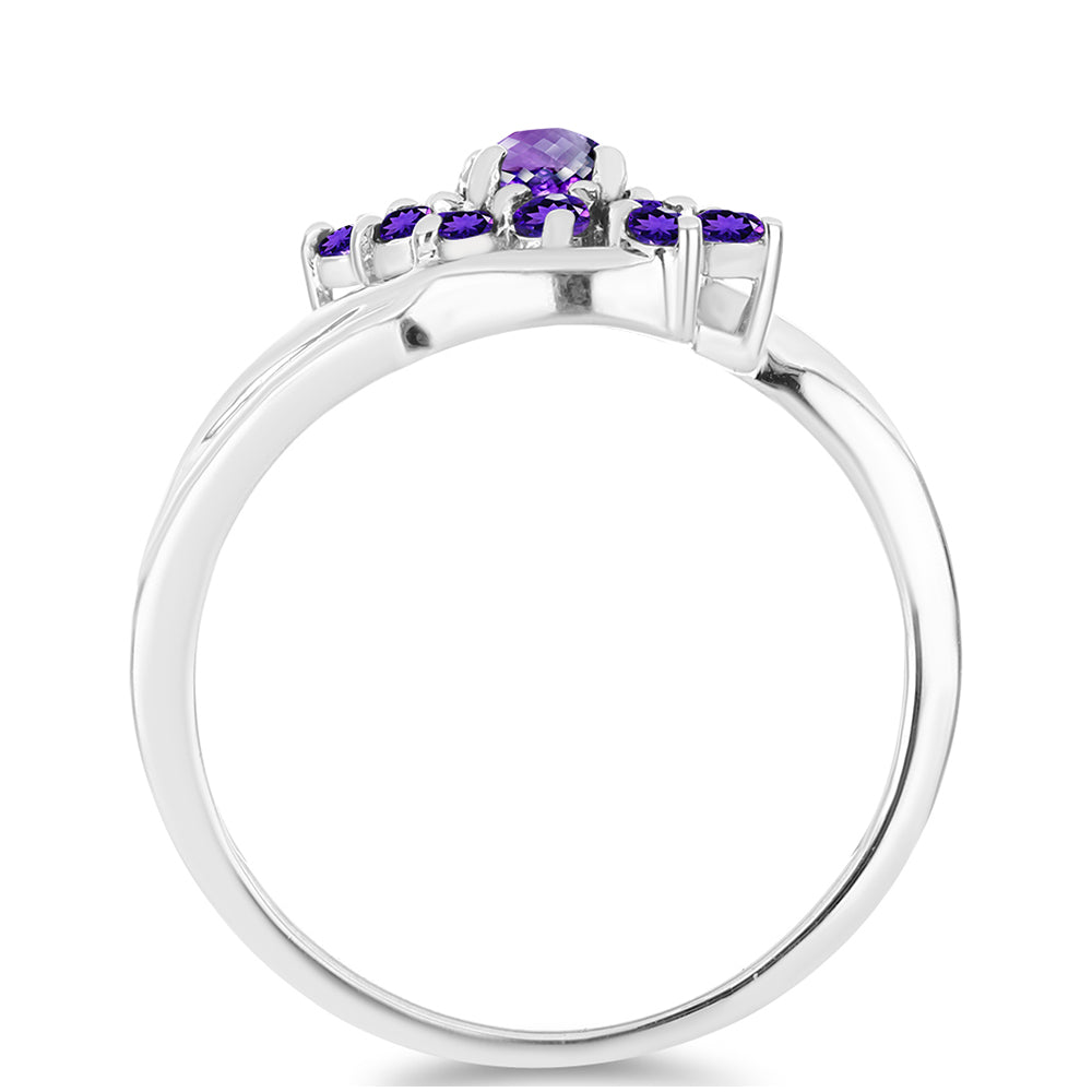 Anillo de Plata con Amatista de Marruecos