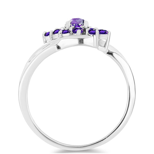 Anillo de Plata con Amatista de Marruecos