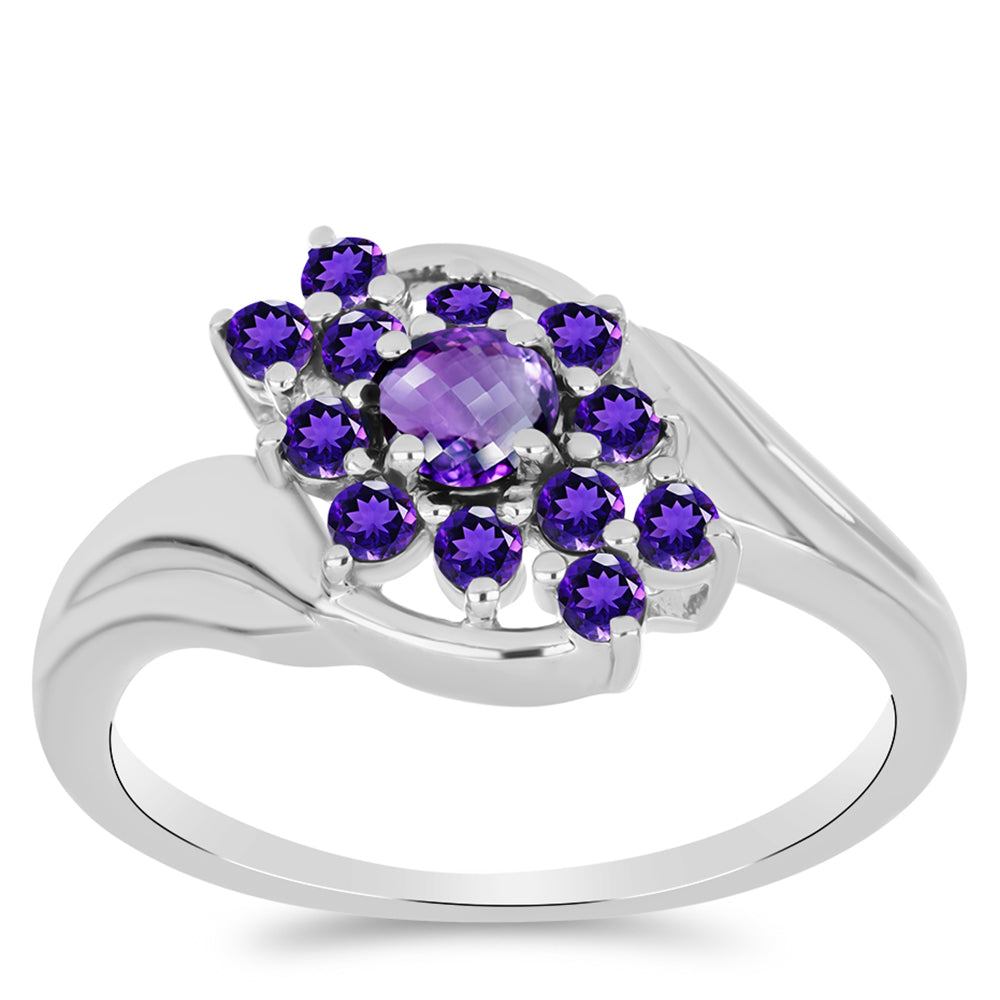 Anillo de Plata con Amatista de Marruecos