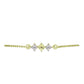 Pulsera de Plata Bañada en Oro con Diamante Champagne y Diamante blanco