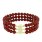 Pulsera de Plata Bañada en Oro con Perla roja de río
