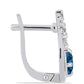 Pendientes de Plata con Topacio Azul Londres y Topacio Blanco