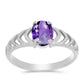 Anillo de Plata con Amatista de Marruecos