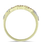 Anillo de Plata Bañada en Oro con Diamante Champagne y Diamante blanco