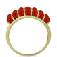 Anillo de Plata Bañada en Oro con Perla roja de río
