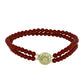 Pulsera de Plata Bañada en Oro con Perla roja de río